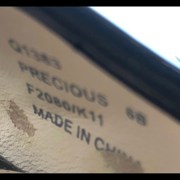 Coach Logo Black "Precious" Peep Toe Wedge Size 6B - Picture 9 of 9